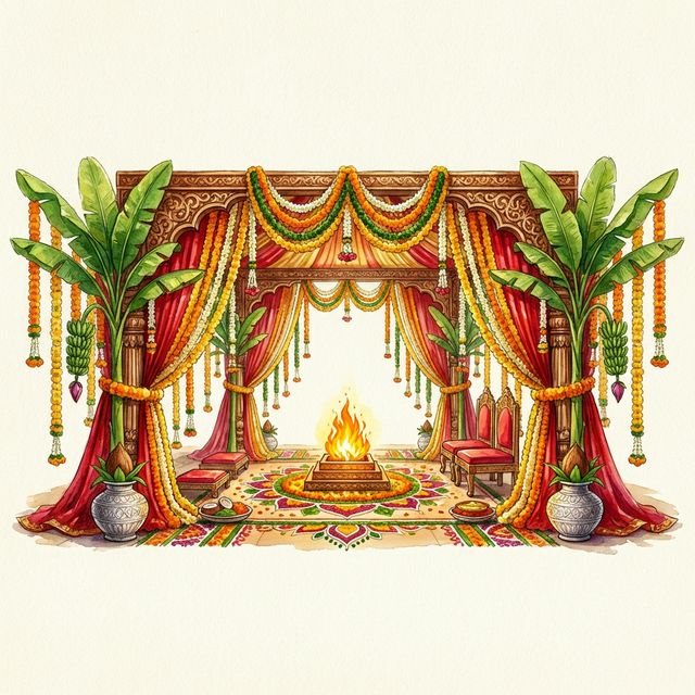 Wedding Mandap Illustration